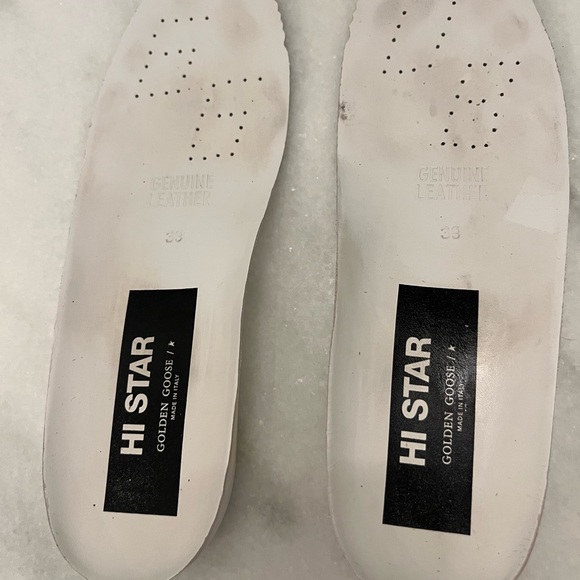 GOLDEN GOOSE Hi Star sneakers cheetah star & gold heel tab 39 (8.5) barely worn - Picture 3 of 5